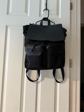 Beis Travel Backpack - canvas/faux leather